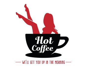 Red and Coffee Logo - Hot Coffee logo design contest