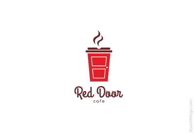 Red and Coffee Logo - Red Door Cafe Logo