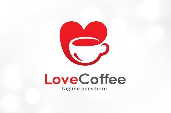 Red and Coffee Logo - Love Coffee Logo Template Logo Templates Creative Market