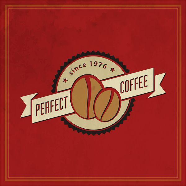 Red and Coffee Logo - Coffee logos with red background vector 01 free download
