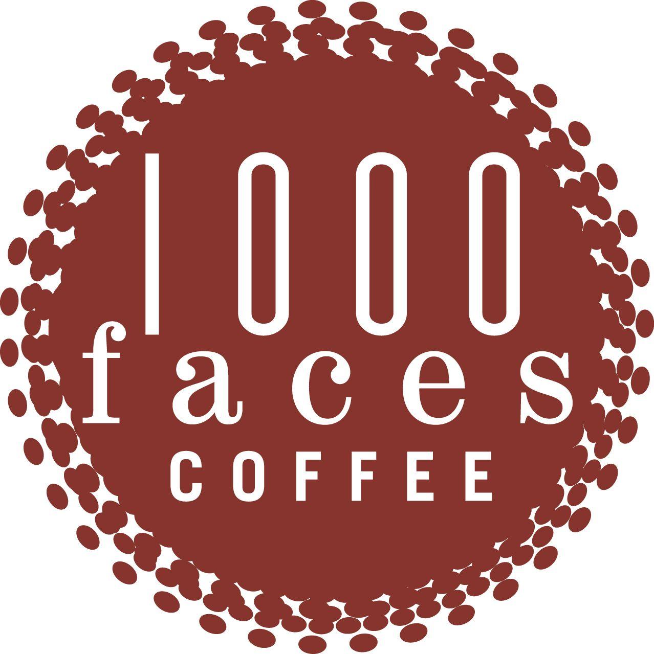 Red and Coffee Logo - 1000 Faces Coffee