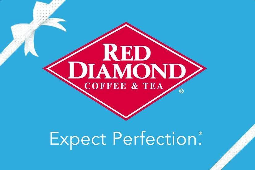 Red Tea Logo - Red Diamond Gift Cards are Perfect for Coffee and Tea Drinkers