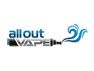 Vape Logo - All Out Vape logo design - 48HoursLogo.com