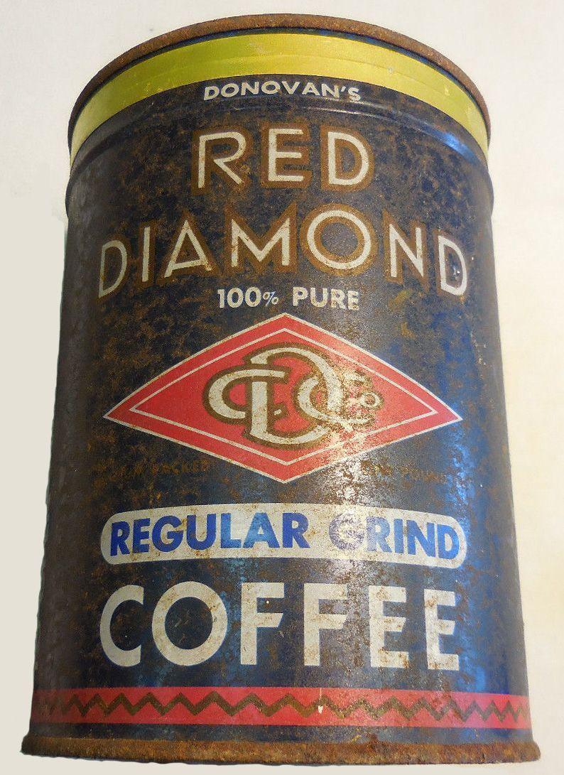 Red Diamond Coffee Logo - Red Diamond Coffee | Vintage Coffee Cans 