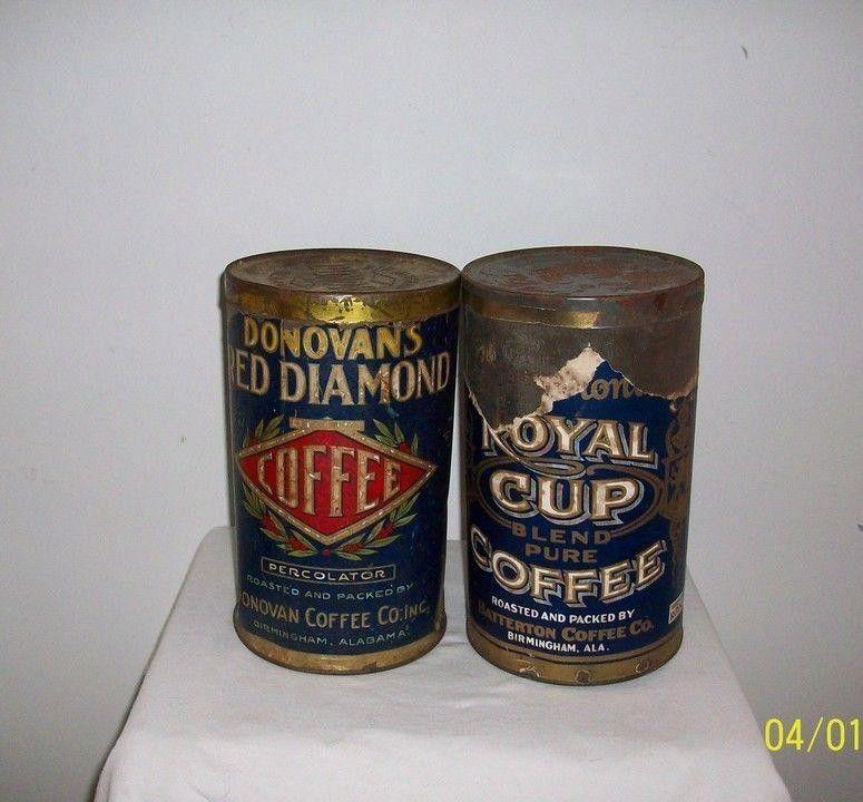 Red Diamond Coffee Logo - Vintage 1920s Donovan's Red Diamond Coffee can, Huge vintage Super