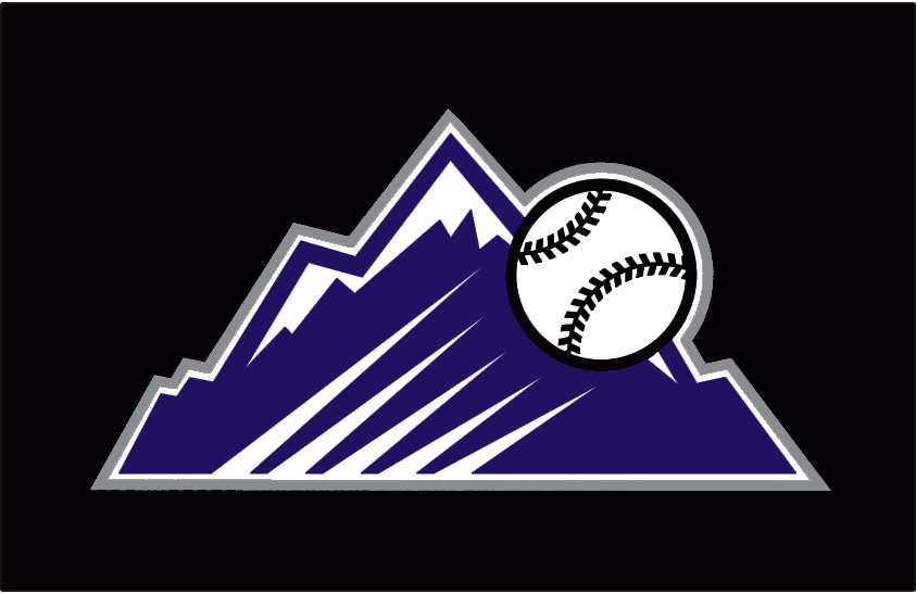 Rockies Logo - Colorado Rockies Batting Practice Logo - National League (NL ...