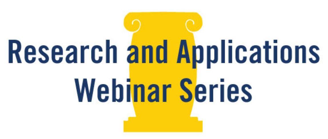 Yellow Blue Research University Logo - Spring 2018 Research and Applications Webinar Series Announced