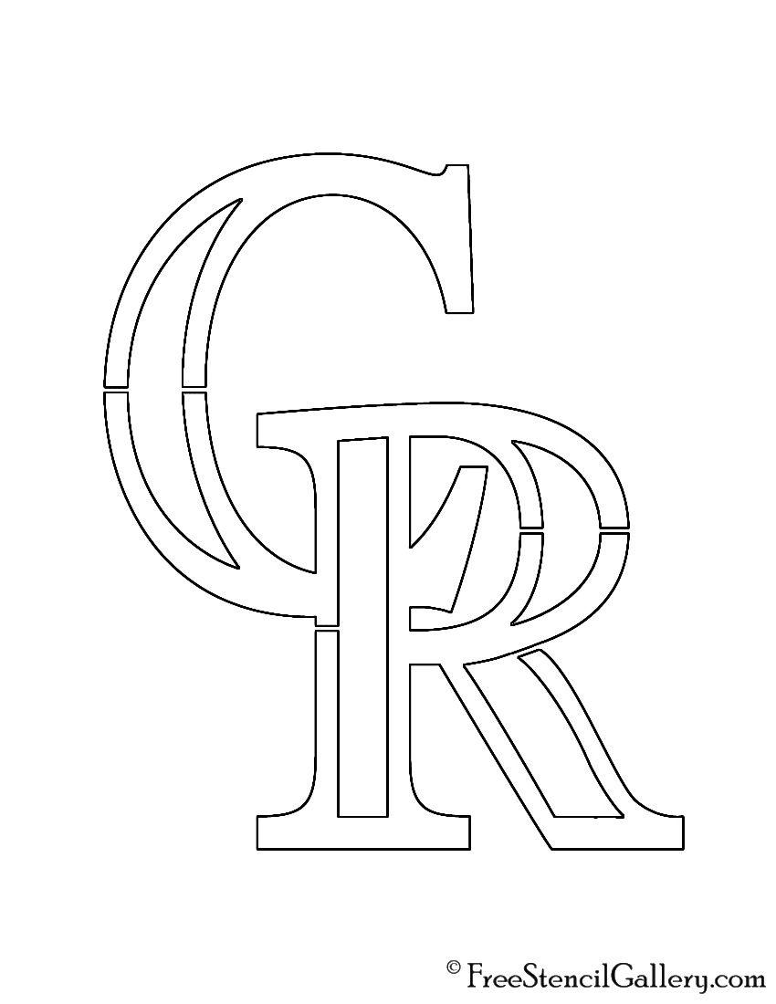 Colorado Rockies Logo - MLB - Colorado Rockies Logo Stencil | Free Stencil Gallery