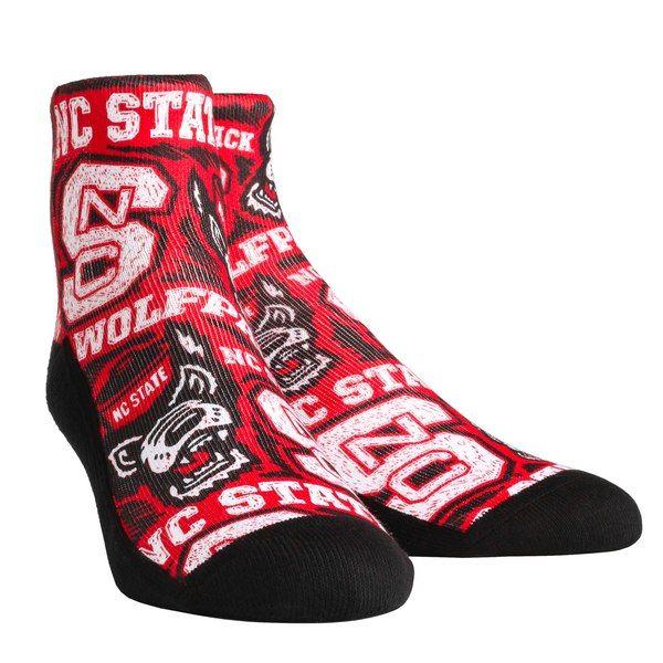 NC State Wolfpack Logo - Women's NC State Wolfpack Logo Sketch Quarter Socks. The Official