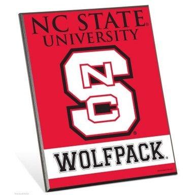 NC State Wolfpack Logo - North Carolina State Wolfpack Logo 8 x 10 Solid Wood Easel Sign