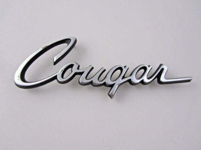 Vintage Mercury Logo - Vintage Mercury Cougar Emblem Script Logo Badge Muscle Car Mopar ...