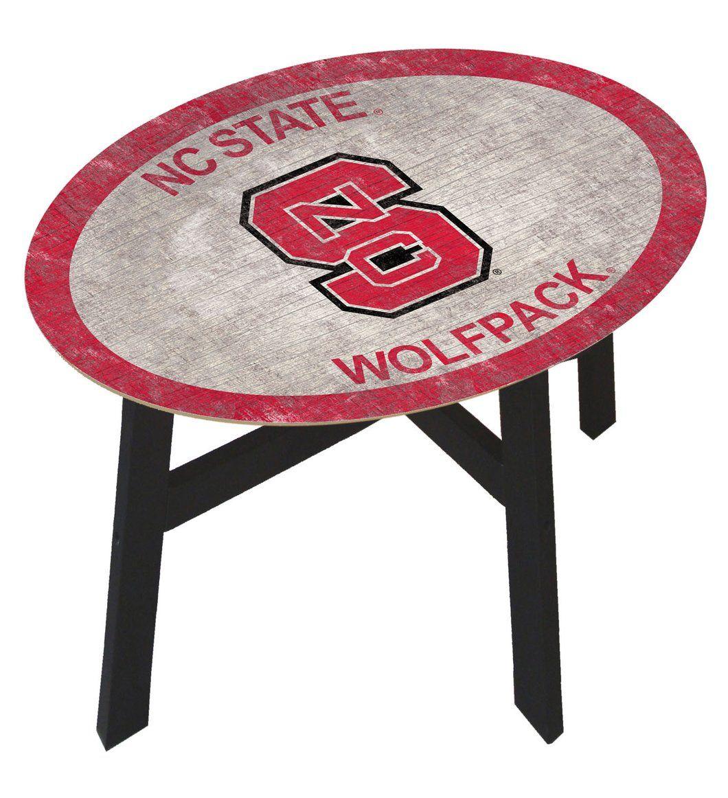 NC State Wolfpack Logo - NC State Wolfpack Color Logo Wood Side Table – Sports Fanz