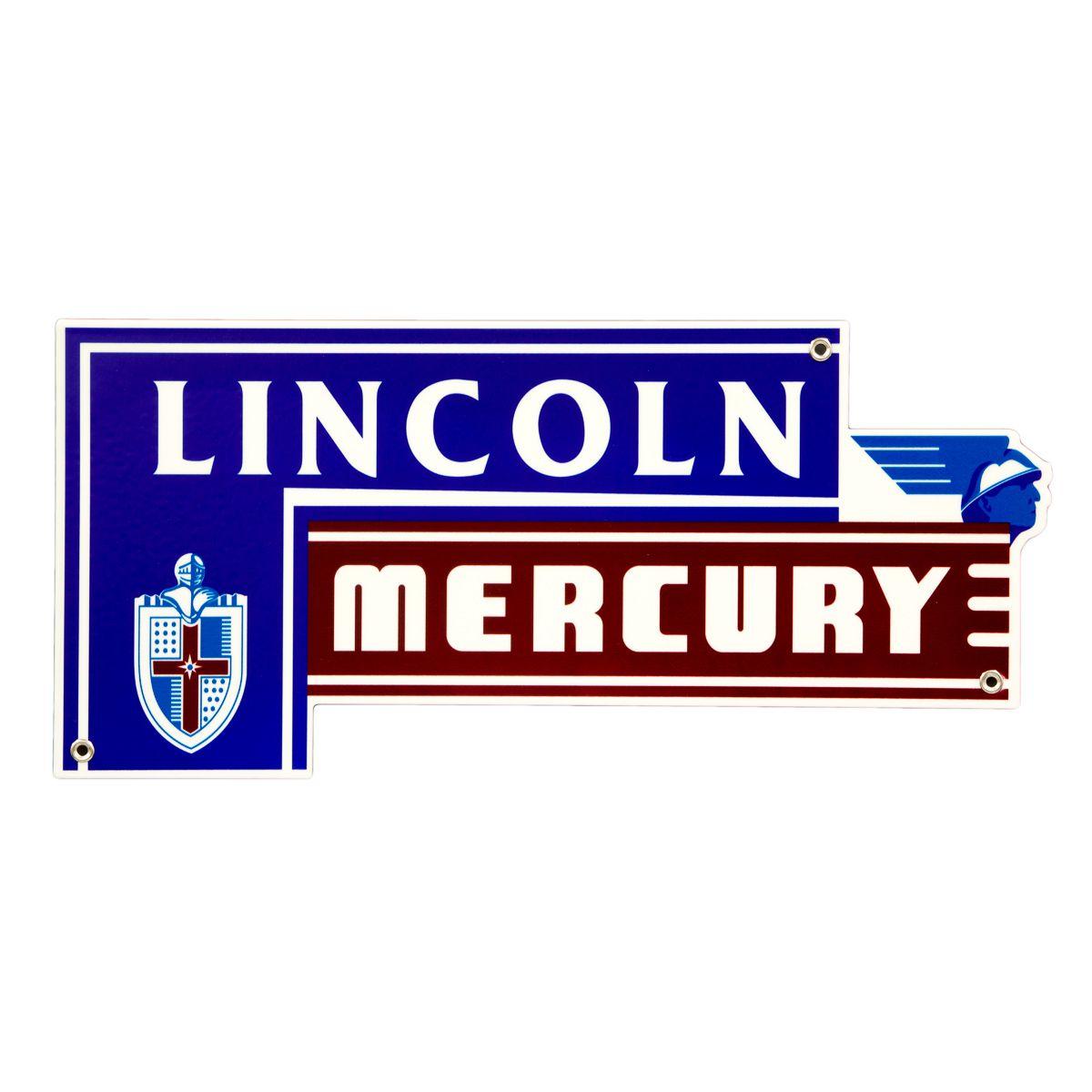 Vintage Mercury Logo - Lincoln Mercury Steel Dealership Sign 18 in_D at Retro Planet
