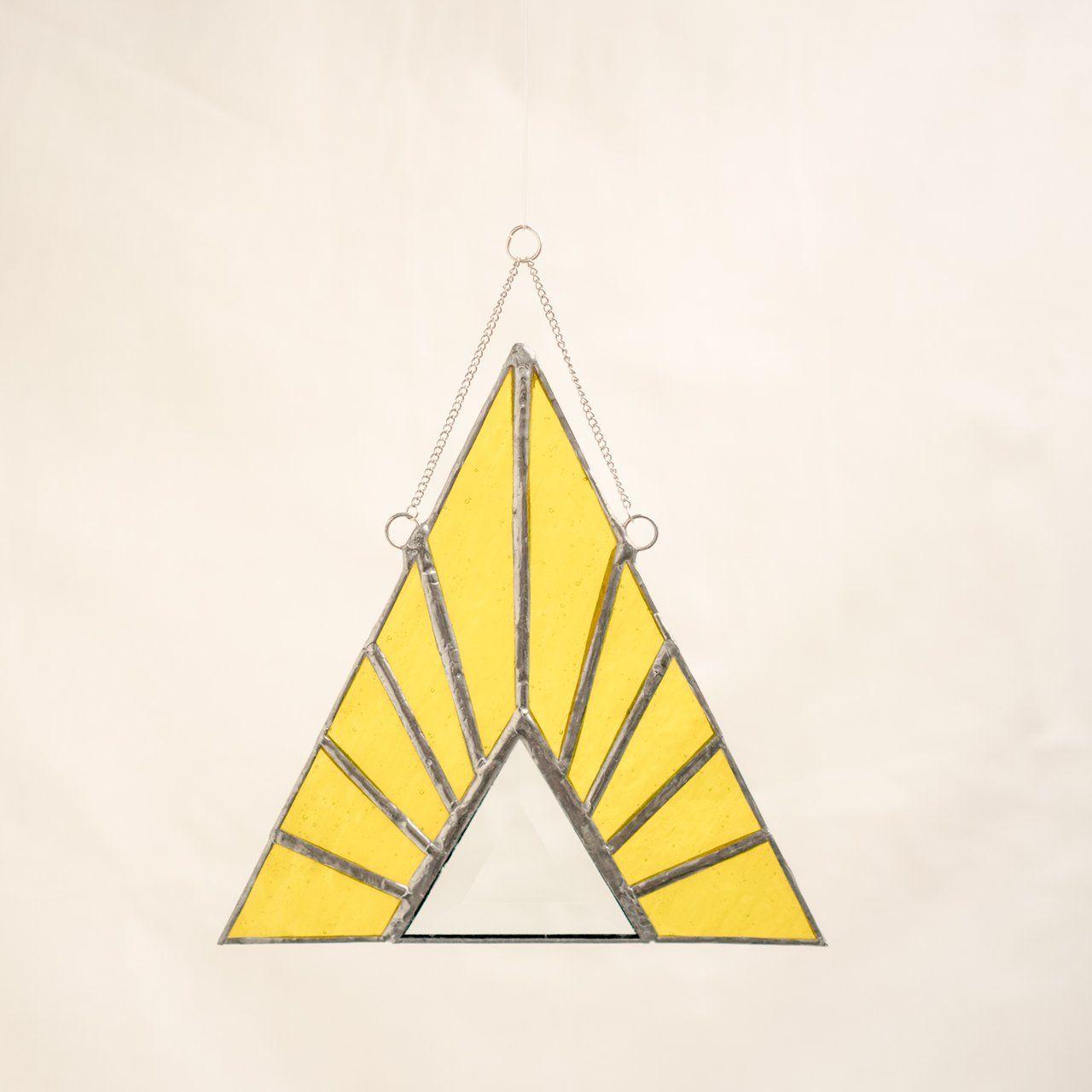Over a Yellow Triangle Logo - Stained Glass Yellow Triangle – Goods