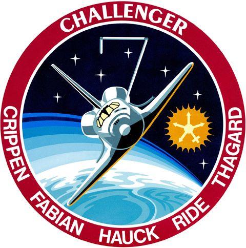 NASA Challenger Logo - Space Shuttle Flight 7 (STS 7). National Space Society