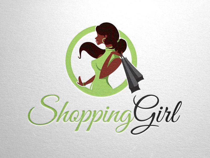 Girl Logo - Shopping Girl Logo Template v2