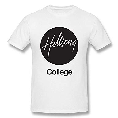 Generic College Logo - Drovion Men's White Generic Cotton Hillsong College