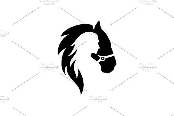 That Girl Logo - Horse and Girl ~ Logo Templates ~ Creative Market