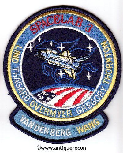 NASA Challenger Logo - NASA SHUTTLE CHALLENGER SPACELAB 3 MISSION 51-B PATCH | Antique Recon