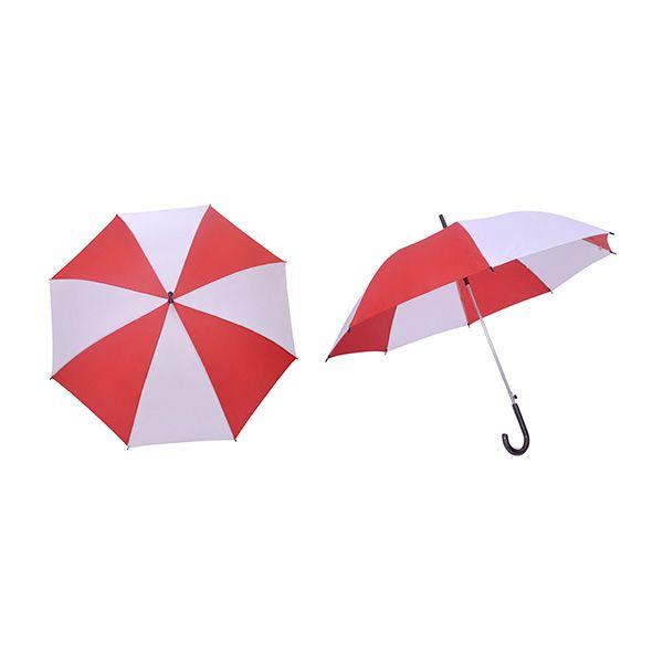 White and Red Umbrella Logo - 24 inch Nylon White & Red Umbrella - GNT Premium Solution Sdn Bhd