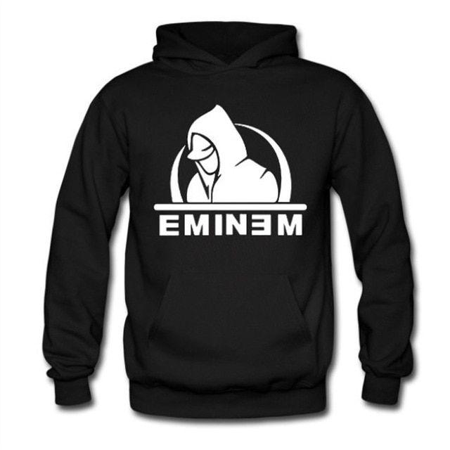Eminem Logo - Mens Fashion Hip hop Eminem Hoodies Cotton Eminem Logo Pullover ...