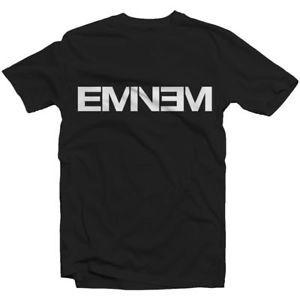 Wminem Logo - New Eminem Logo T shirt Slim Shady Marshall EP black T-Shirt Size-S ...