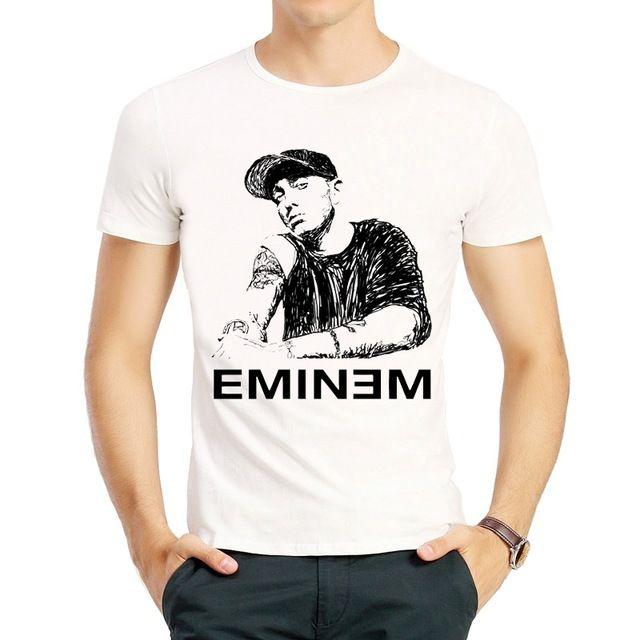 Eminem Logo - Eminem Logo T shirt Mens Fashion Star Short Sleeve White Color ...