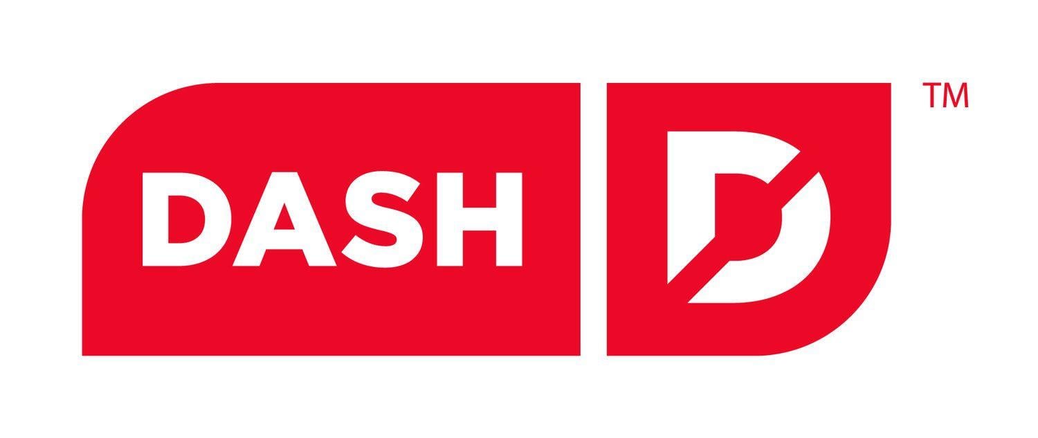 And White Blue Red Dasheslogo Logo - Dash