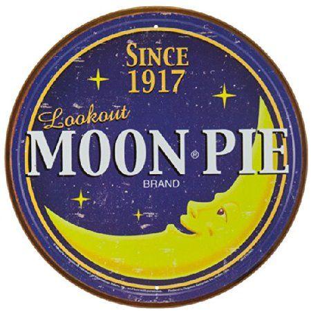 Multi Colored Circle Brand Logo - Moon Pie Brand - Round Logo Metal Tin Sign 11.75 Dia. Multi-Colored ...