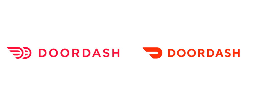 And White Blue Red Dasheslogo Logo - Brand New: New Logo and Identity for DoorDash by Character