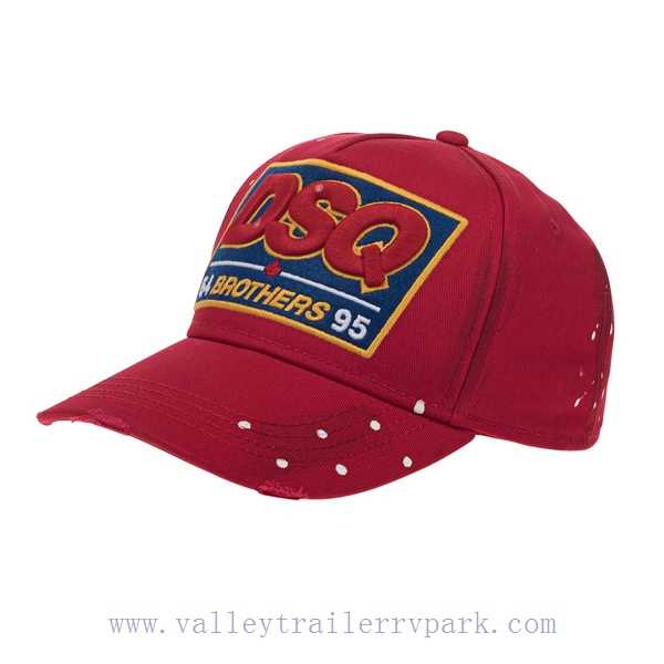 And White Blue Red Dasheslogo Logo - DSQUARED2 Men Cap with logo embroidery Dashes DSQ Red 100% cotton ...