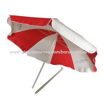 White and Red Umbrella Logo - Strong beach umbrella logo printed parasol 2m red and white ...