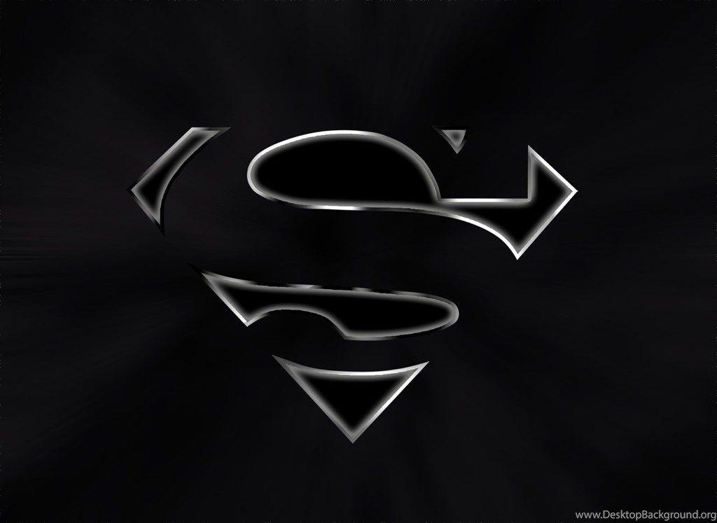 Black and Superman Logo - Superman Logo Wallpapers Black Desktop Background