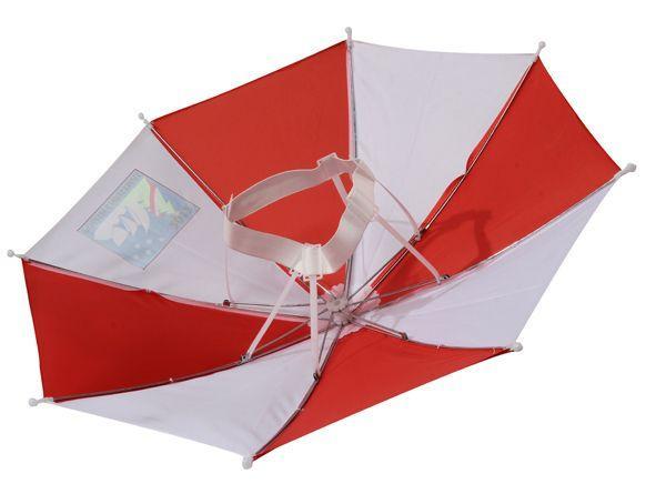 White and Red Umbrella Logo - White And Red Cheap Promotional Logo Printed Umbrella Hat