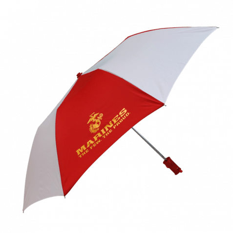 White and Red Umbrella Logo - USMC Red & White Sport Umbrella with EGA Logo. The Marine Shop