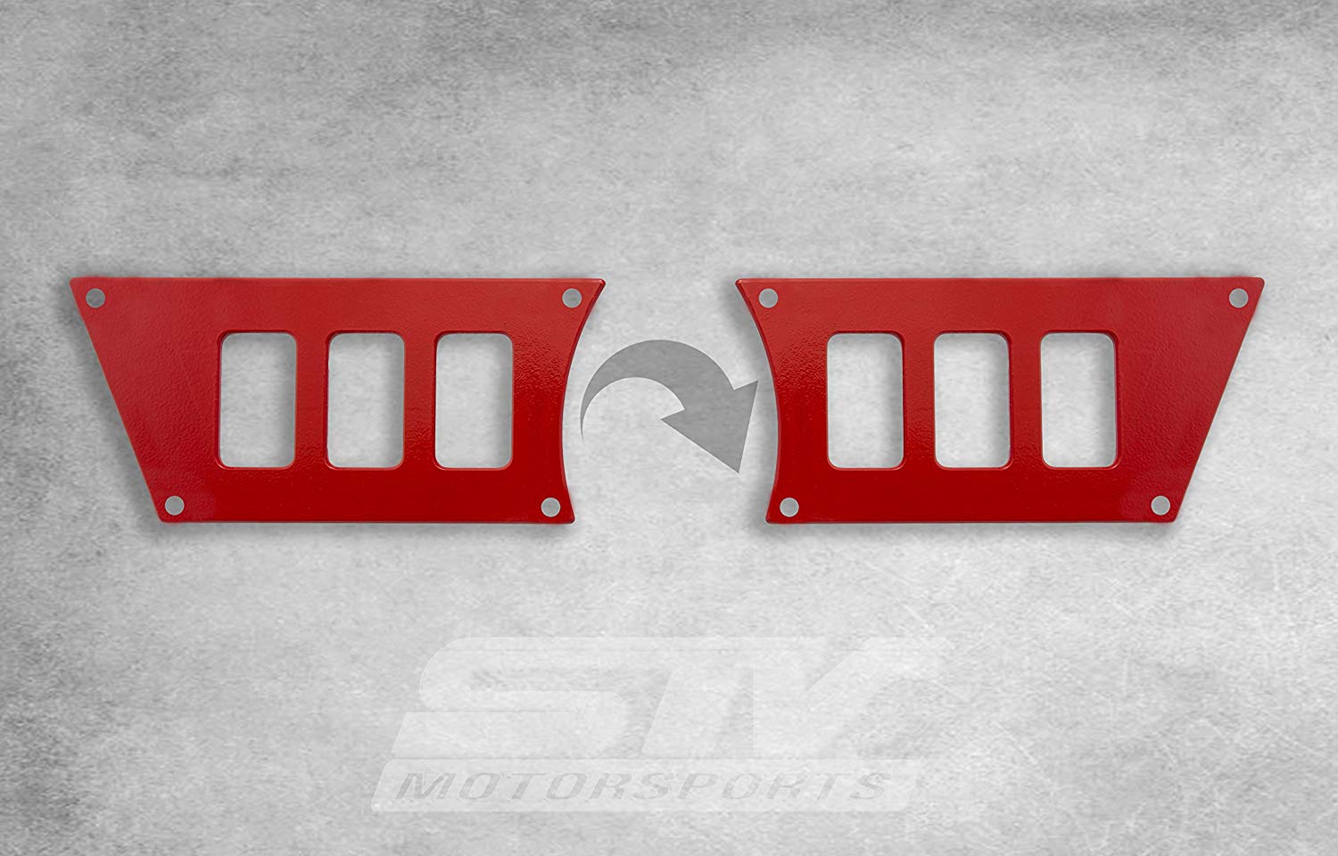 And White Blue Red Dasheslogo Logo - STV Motorsports Custom Aluminum Red Dash Panel