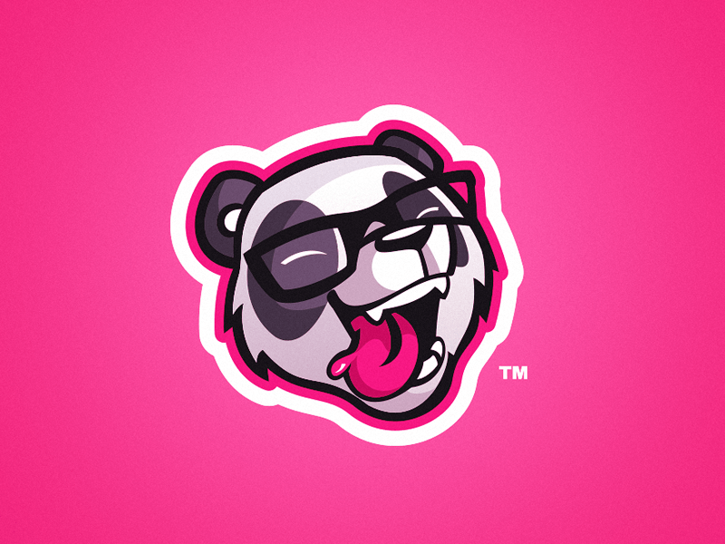 Panda Cool Logo - The Unsteady - Panda Mascot Logo | Graphic Design | Logos, Logo ...