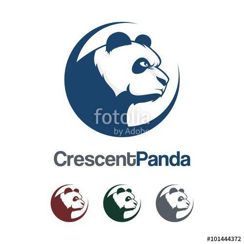 Panda Cool Logo - Panda Logo, Crescent, Cool, Design Logo Vector Stock image