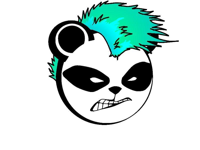Cartoon Panda Logo - Angry Punk Panda Logo Spiked Tattoo Design » Tattoo Ideas