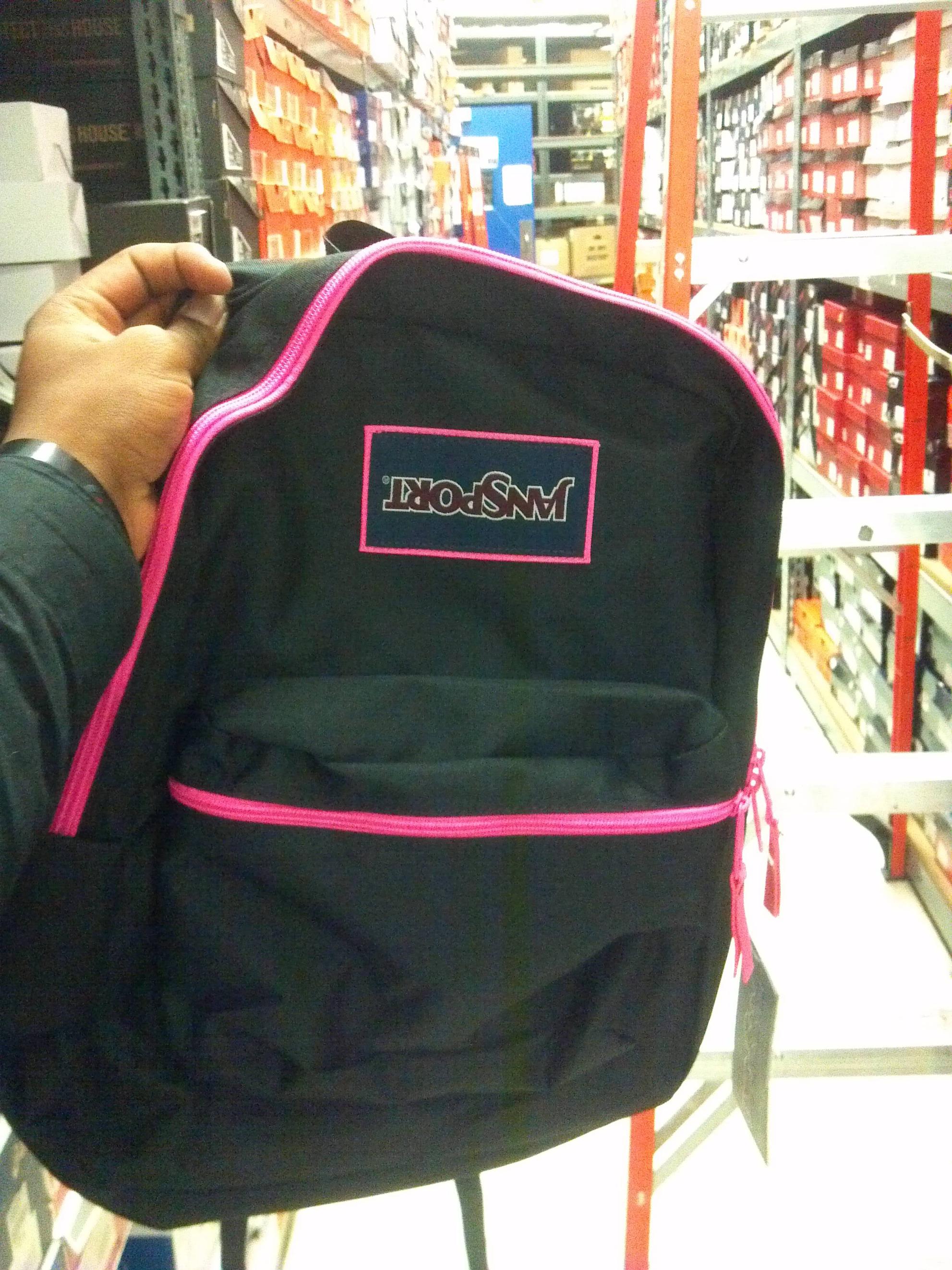 Old JanSport Logo - This JanSport backpack came with the tag upside down