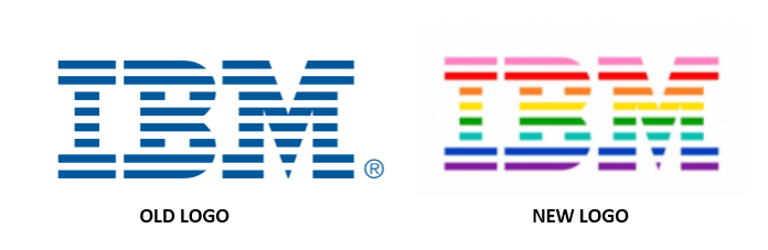 Old IBM Logo - IBM Unveils New Pride Logo In Support of the LGBTQ Community