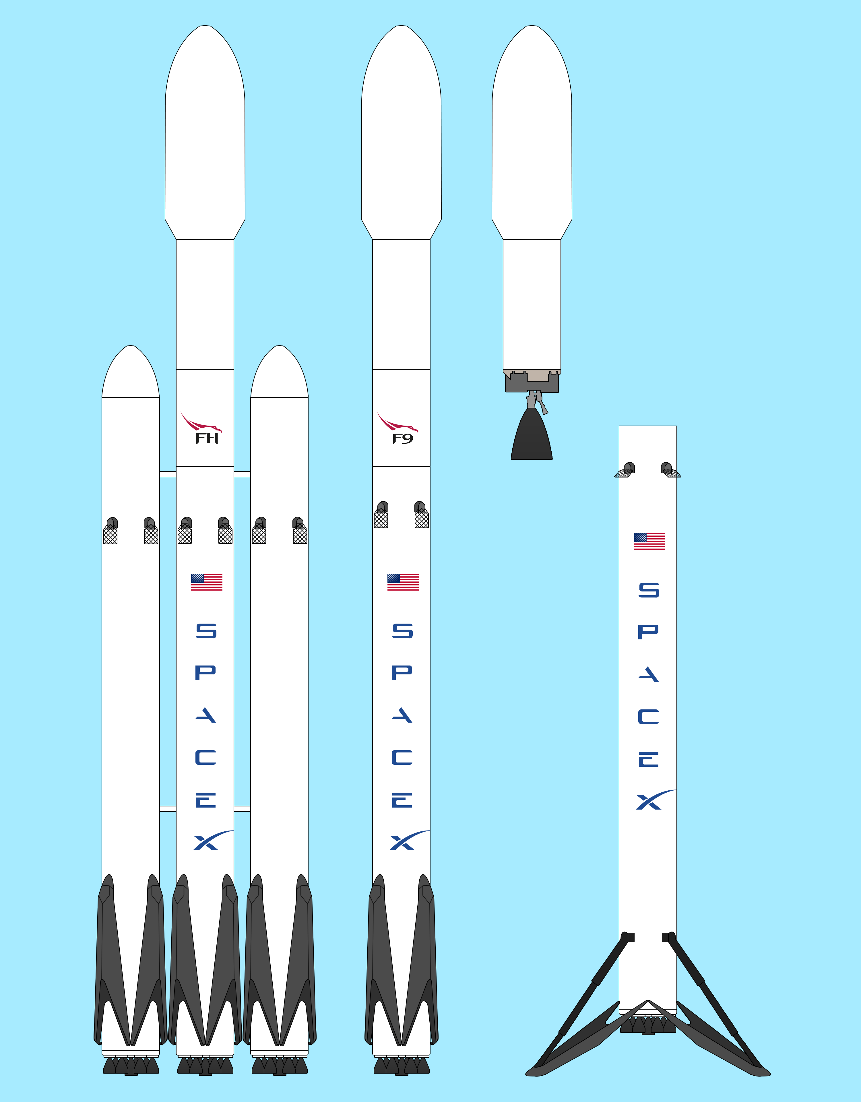 SpaceX Falcon 9 Heavy Logo - I made some mostly accurate, high quality images of Falcon 9 & Heavy ...