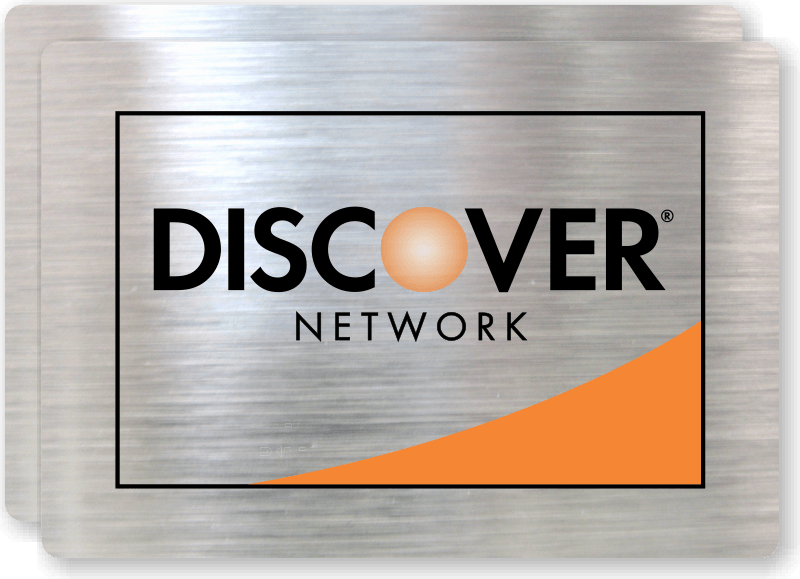Discover Network Logo - Discover Network Logo Glass Decal. Credit Card Stickers Signs, SKU