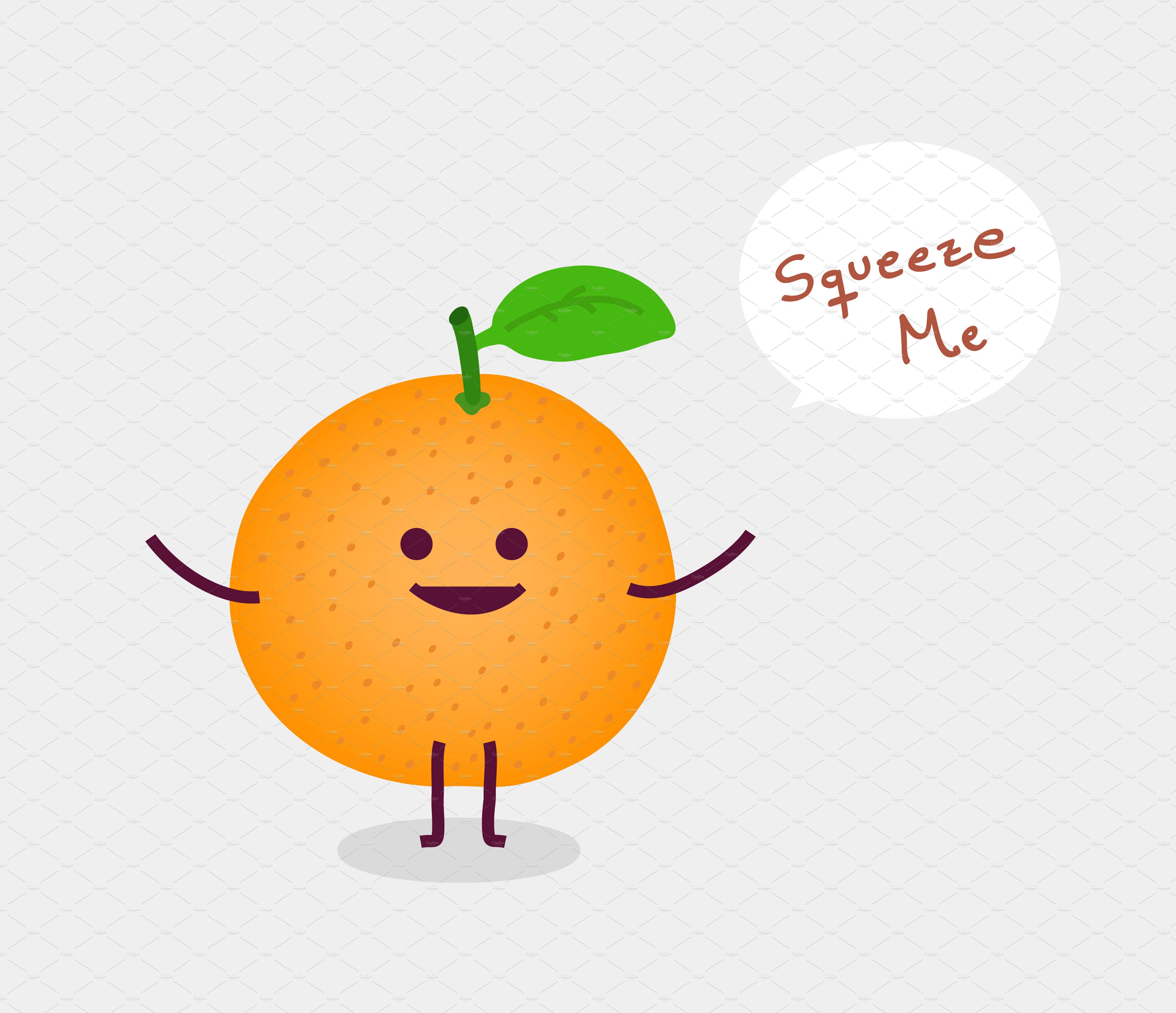 Funny Orange Logo - Funny orange squeeze cartoon ~ Illustrations ~ Creative Market