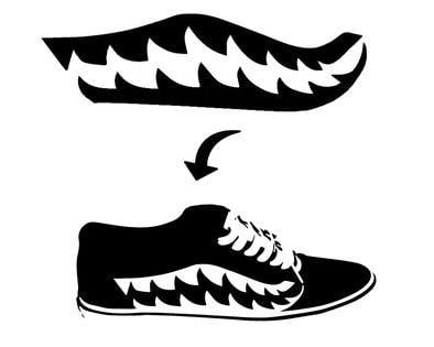 BAPE Shark Logo - SIDE PANEL BAPE SHARK TEETH PAINTING STENCIL *HIGH QUALITY* – ONE15