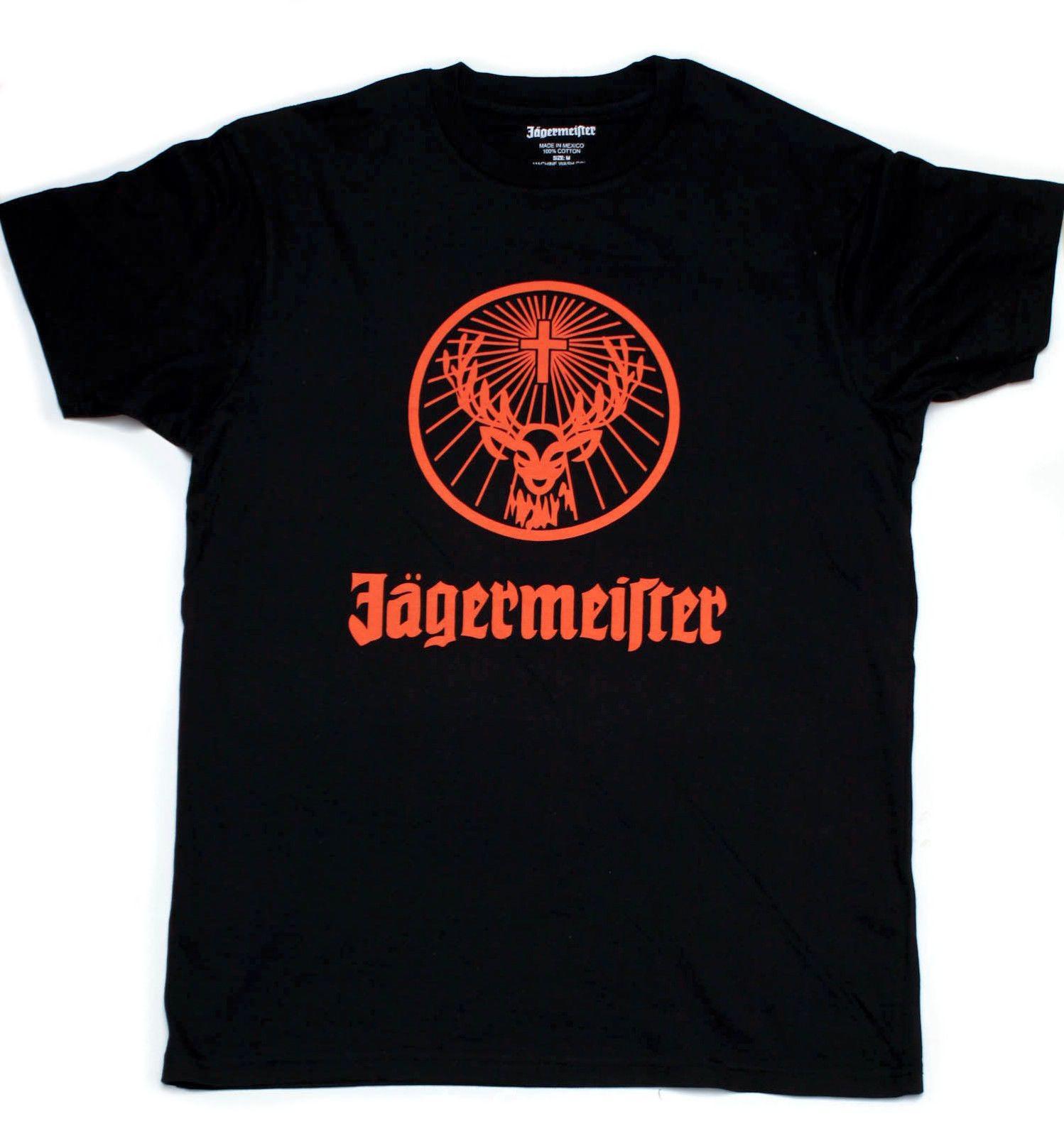 Funny Orange Logo - NEW Jagermeister Black T Shirt Orange Logo Shot Alcohol Drink Liquor ...