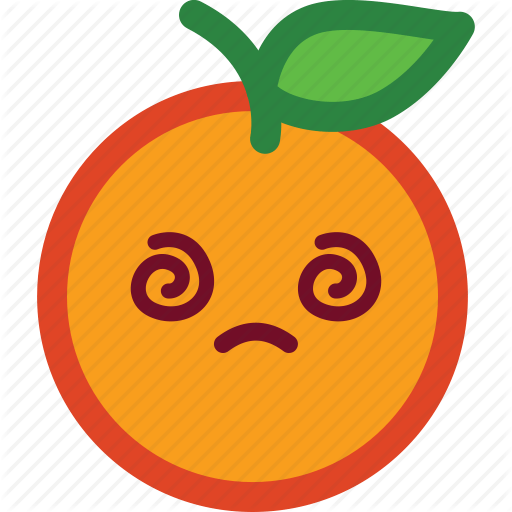 Funny Orange Logo - Confused, cute, emoji, emoticon, funny, orange icon