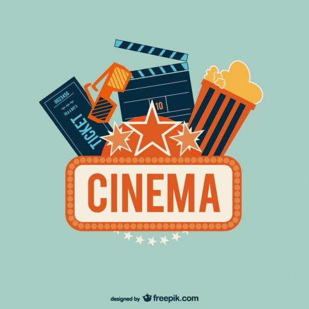 Movie Theater Logo - Cinema logo with popcorn Vector