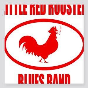 Rooster in Red Square Logo - Red Rooster Car Magnets - CafePress