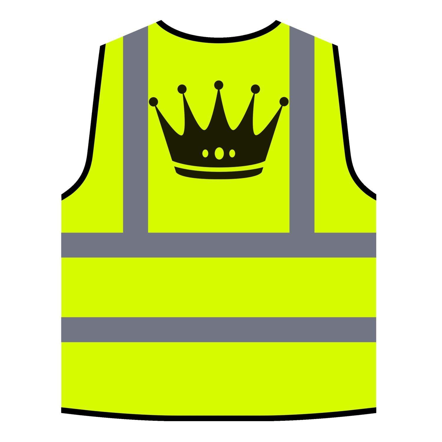 Funny Orange Logo - Crown King Queen Art Funny Novelty Yellow/Orange Safety Vest a579v ...